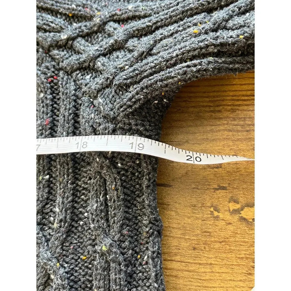 Soft Surrounding Womens Gray M Cable Knit Costal Cardigan - Picture 6 of 12